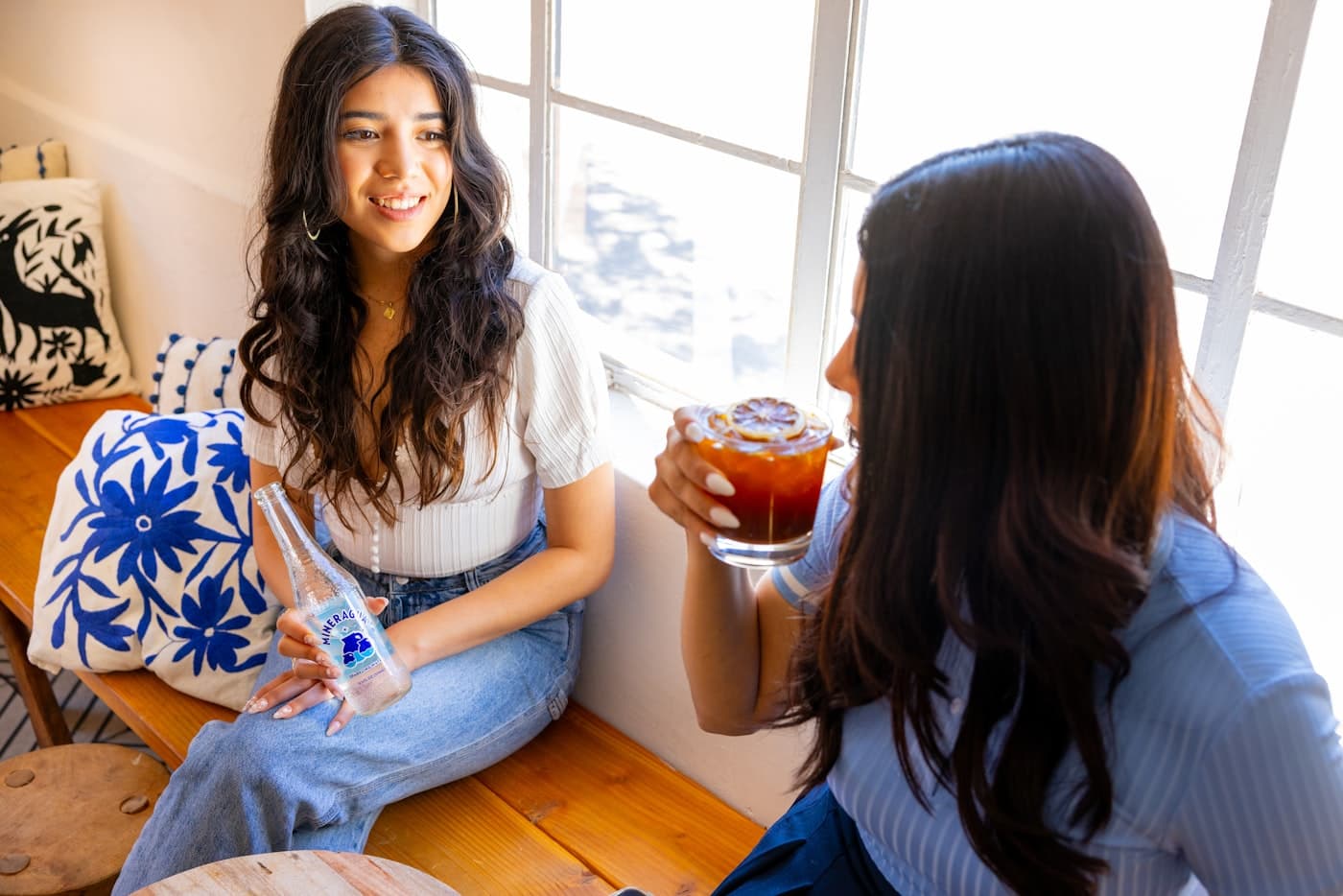 Friends enjoying a bright, healthy moment together